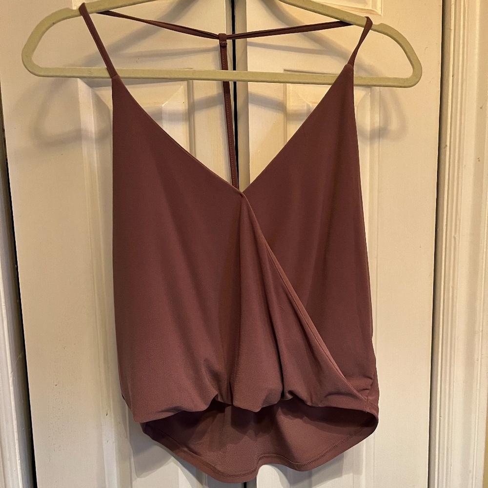 Leith Dusty Rose Strappy Halter Top